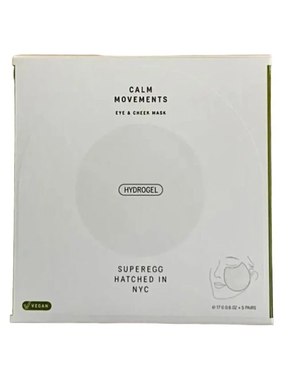 Superegg Calm Movements Eye and Cheek Mask 5 Pairs Hydrogel Patches